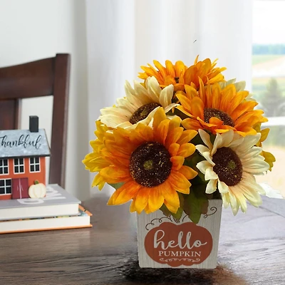 Way To Celebrate "Hello Pumpkin" Sunflowers Floral-In-A-Box