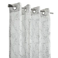 Jolie Sheer Grommet Curtain Panel Pair 52" x 95" each in Grey