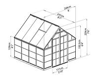 Canopia by Palram Balance 8 ft. x 8 ft. Greenhouse - Silver