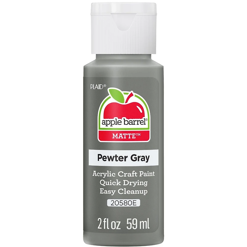 Apple Barrel Colors, 59 ml Gris d’étain Peinture acrylique mate