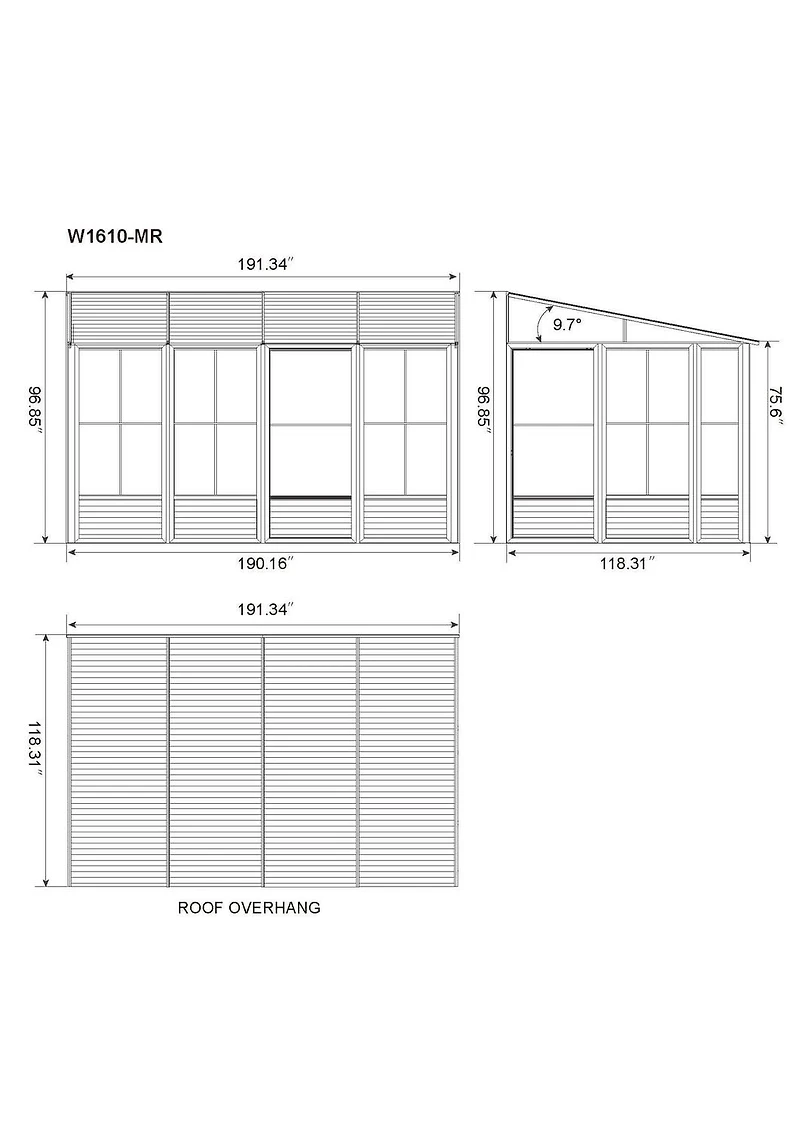 Gazebo Penguin Florence Ajouter Une Pièce avec Toit Métal 10 ft. x 16 ft. en Sable