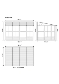 Gazebo Penguin Florence Ajouter Une Pièce avec Toit Métal 10 ft. x 16 ft. en Sable