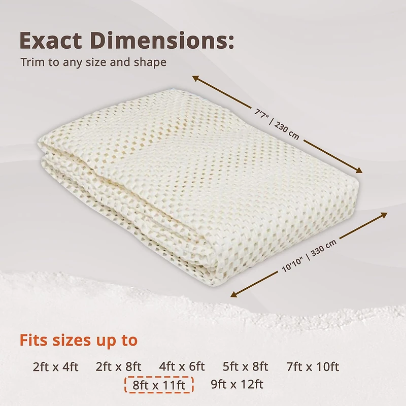 Rug Branch Rug Pad Collection Premium Standard Soft PVC Tapis Antidérapants