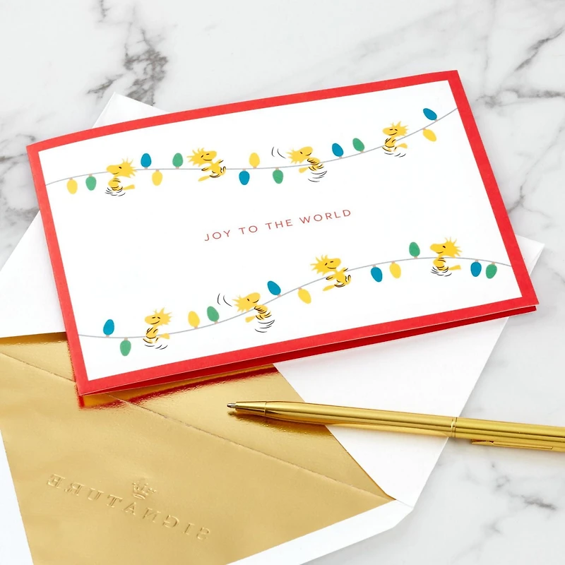 Carte en relief de Noël – Signature de Hallmark (Peanuts, niche de Snoopy)