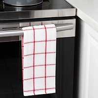 Torchons de cuisine en coton gaufré Fabstyles Solo, torchons à vaisselle extra larges, torchons à vaisselle super absorbants et à séchage rapide avec boucle de suspension, 18 x 28 pouces, lot de 4