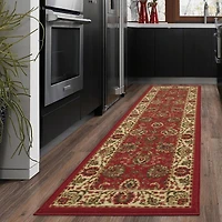 Tapis à motif persan à sous-couche en caoutchouc de la collection Ottohome