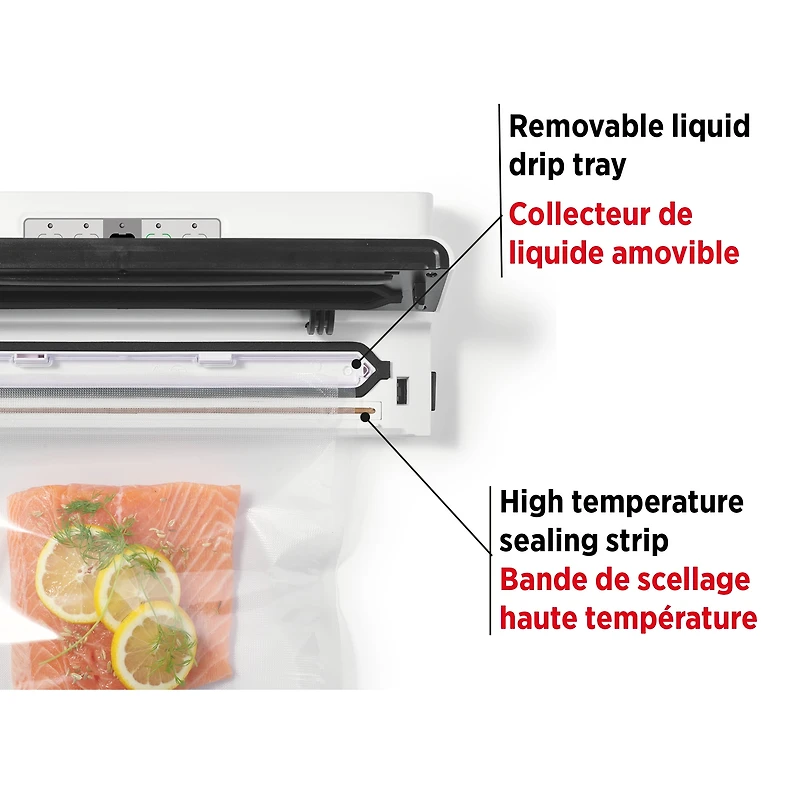 Starfrit Electric Vacuum Sealer, 5 Preset Functions, Accessories Included, Easy To Use, White
