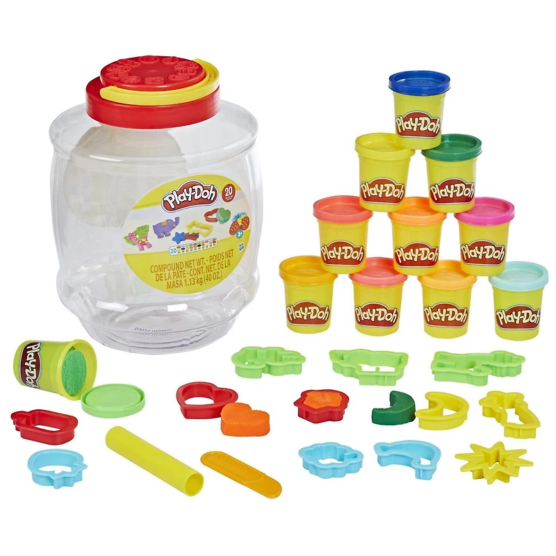 Play-Doh Sceau de 20 pots de pâte à modeler, jouets pour enfants À partir de 3 ans