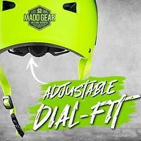 Casque ajustable Madd Gear pour trottinette et skateboard Multi-Sports