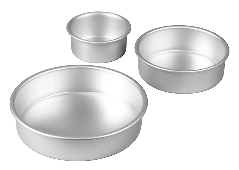 Ensemble de 3 moules à gâteau rond en aluminium Wilton Ensemble moules alu, 3 pièces