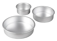 Ensemble de 3 moules à gâteau rond en aluminium Wilton Ensemble moules alu, 3 pièces