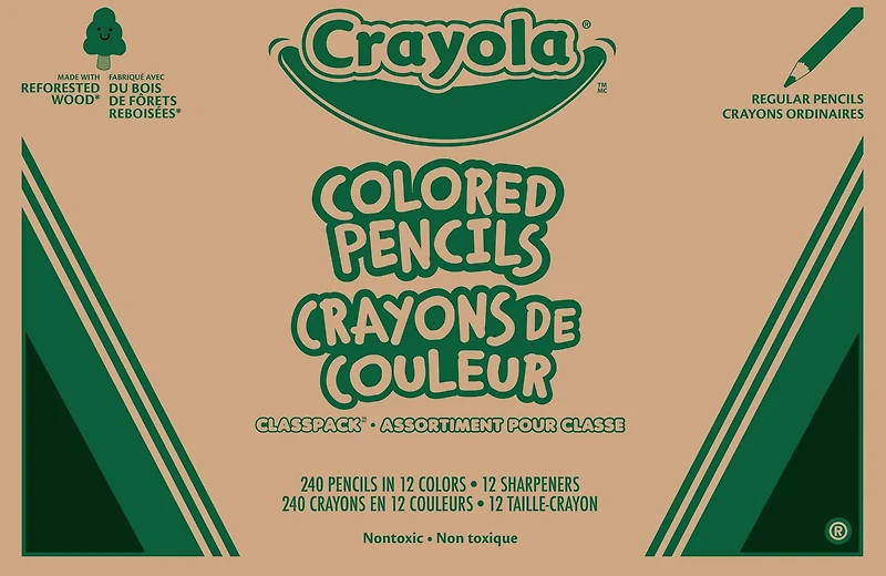 240 crayons de couleur Crayola format Classpack