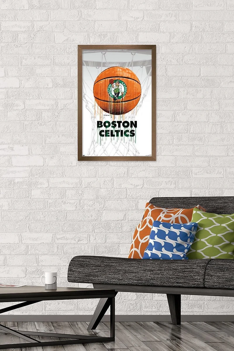 NBA Boston Celtics - Drip Ball 20 Wall Poster