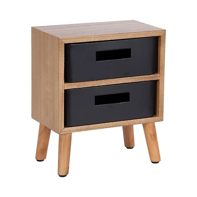 Uniek DesignOvations Saffron Tabletop Storage with Removable Drawers, Natural/Black
