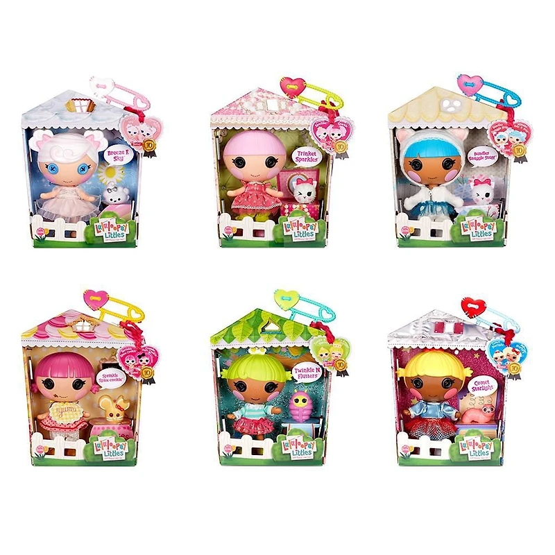 Petite poupée Lalaloopsy - Breeze E. Sky  avec nuage comme animal de compagnie, poupée-ange de 7 po (17,78 cm) avec ailes, tenue rose et chaussures amovibles, dans un emballage de jeu de maison réutil
