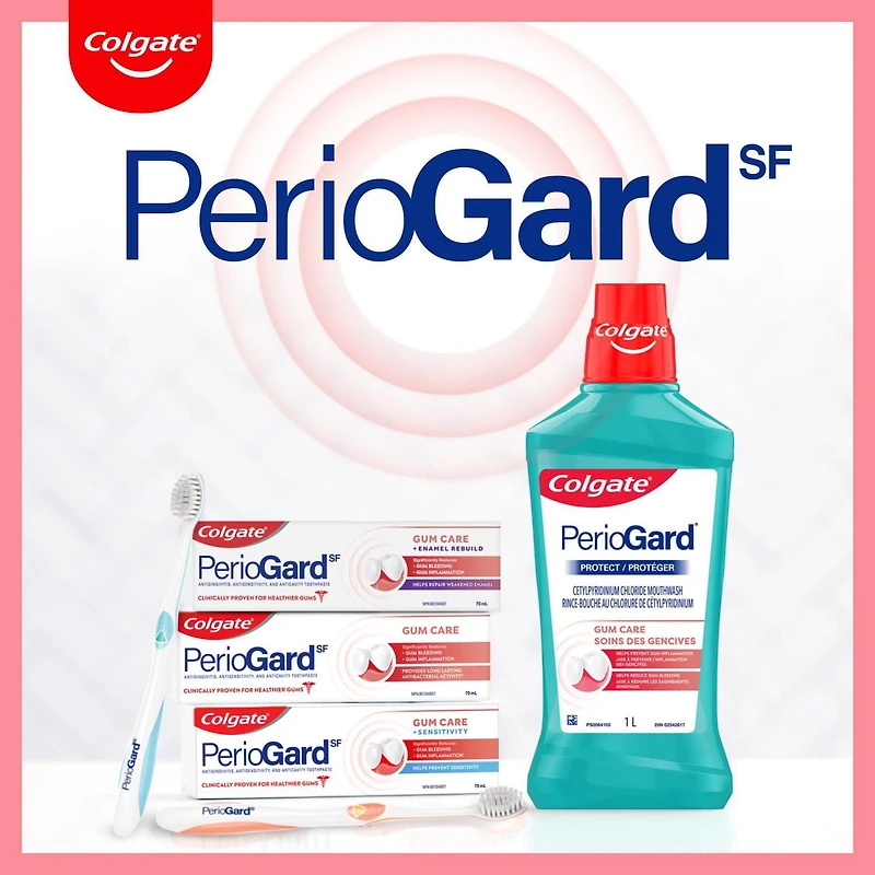 Colgate PerioGard Protect Gum Mouthwash, 1L, PerioGard Gum Care Mouthwash