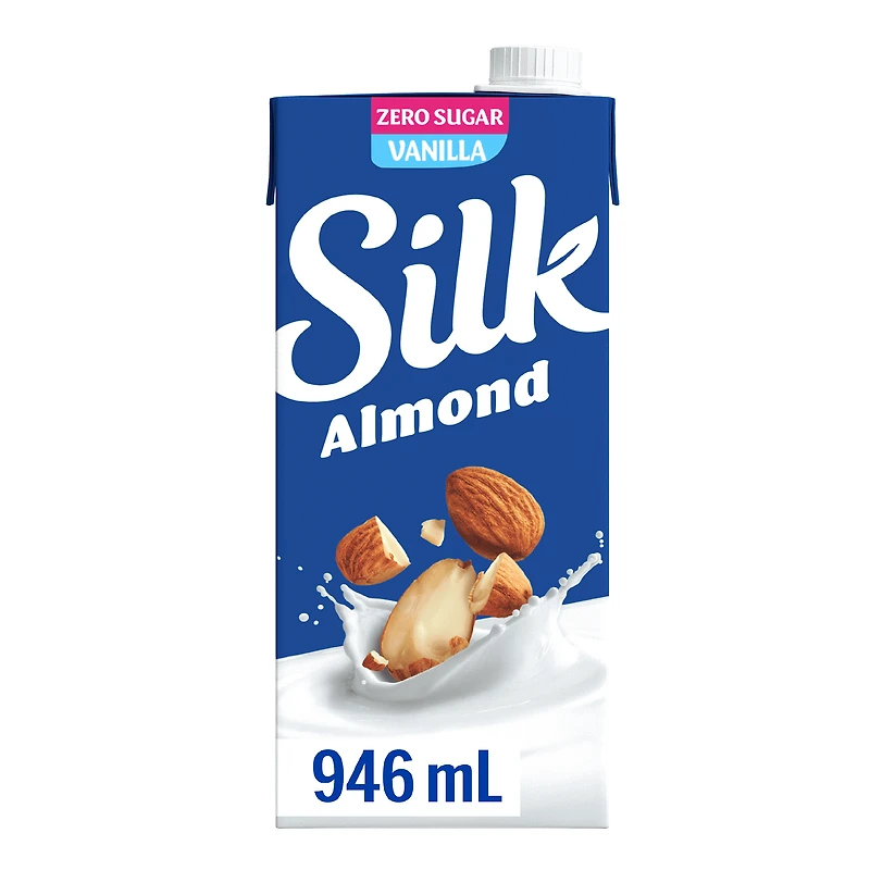 Silk Almond Milk Alternative, Unsweetened Vanilla, Dairy Free, Shelf Stable, 946 mL