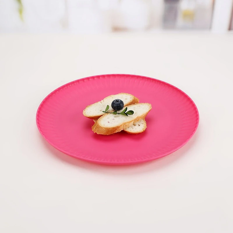 Mainstays Fuchsia Polypropylene Round Plate 1pc