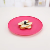 Mainstays Fuchsia Polypropylene Round Plate 1pc