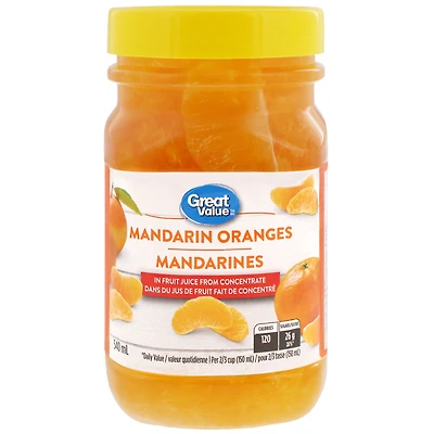 Great Value Mandarin Oranges in Fruit Juice, 540 mL