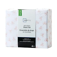 Mainstays Soft, Easy Care, Microfiber Sheet Set Bowarama, Full – Back to School!, Sizes: Twin, Double, Queen