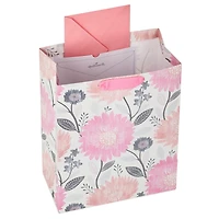 Hallmark 13" Large Gift Bag with Tissue Paper (Pink Peach Floral) for Bridal Showers, Baby Showers, Birthdays or Any Occasion, Large Gift Bag with Tissue Paper