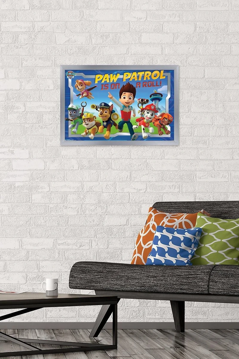 Nickelodeon Paw Patrol - Crew Wall Poster, 14.725" x 22.375" Framed