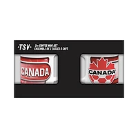 ENSEMBLE DE 2 TASSES À CAFÉ CANADA SOCCER