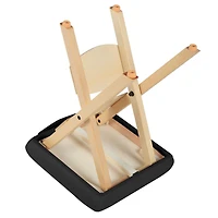 Master Massage Wooden Folding Massage Stool, Black