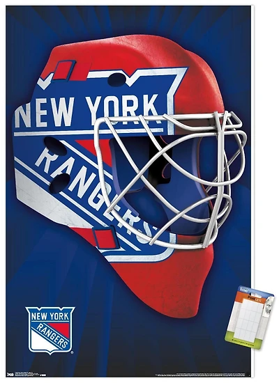 NHL New York Rangers - Mask 16 Wall Poster, 22.375" x 34"