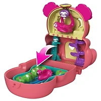 Coffret Transformable Paresseux de Polly Pocket, Se Retourne pour une Double Surface de Jeu
