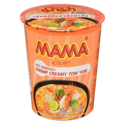 Tasse de vermicelles de riz crémeux Tom Yum