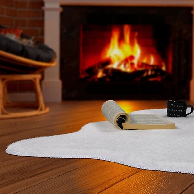 Flokati Collection (FFS) Modern Solid Design Non-Slip Area Rug, 2 ft.  in. x 3 ft. 3 in.