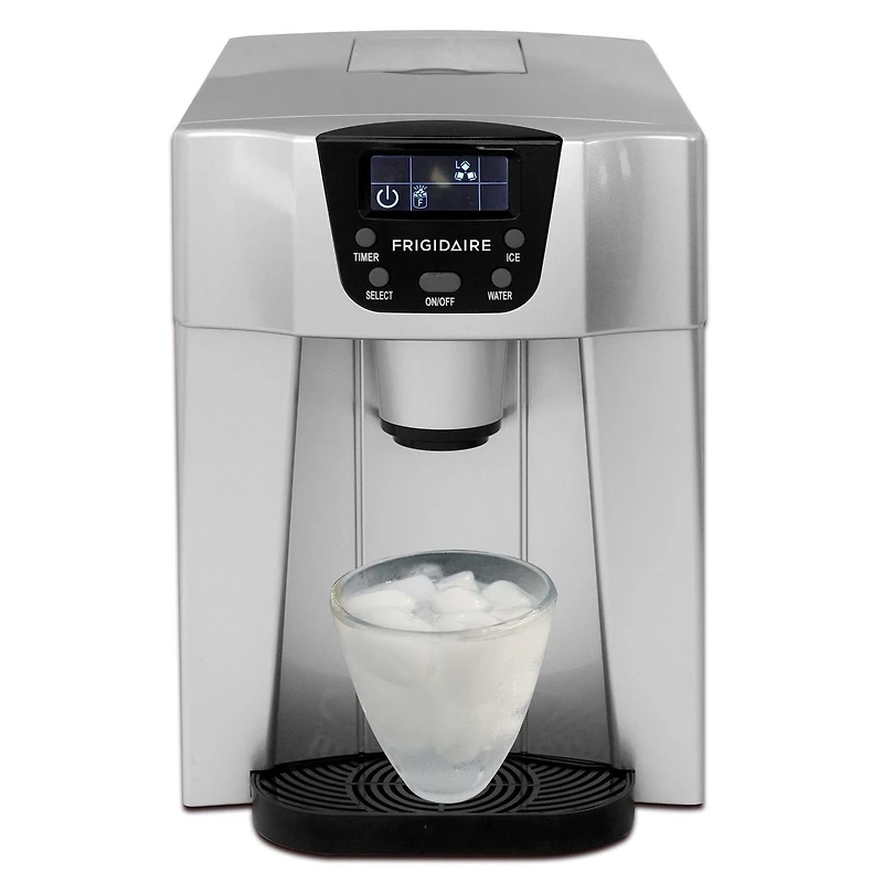 Machine à glaçons Frigidaire compacte et distributeur d'eau - Argent