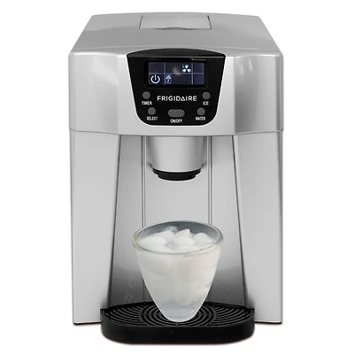 Machine à glaçons Frigidaire compacte et distributeur d'eau - Argent