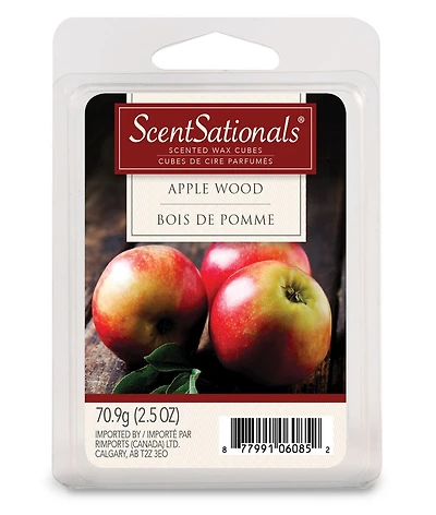 Cubes de cire parfumée ScentSationals - Bois de Pomme 2,5 fois (70,9 g)