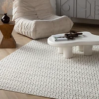 Rug Branch Maise Abstract Indoor Outdoor Area Rug, Cream Beige, Modern - Entryway, Hallway, Bathroom