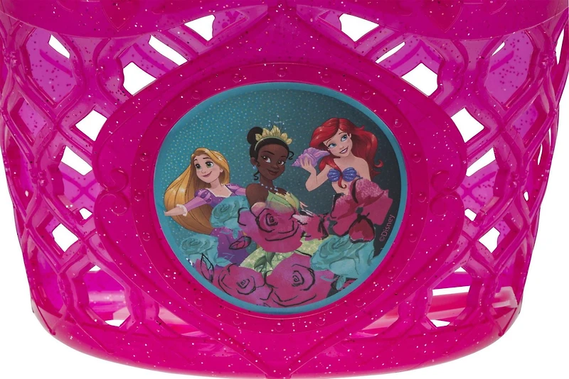 Disney Princess 3D Molded Bike Basket & Streamers, Handlebar basket