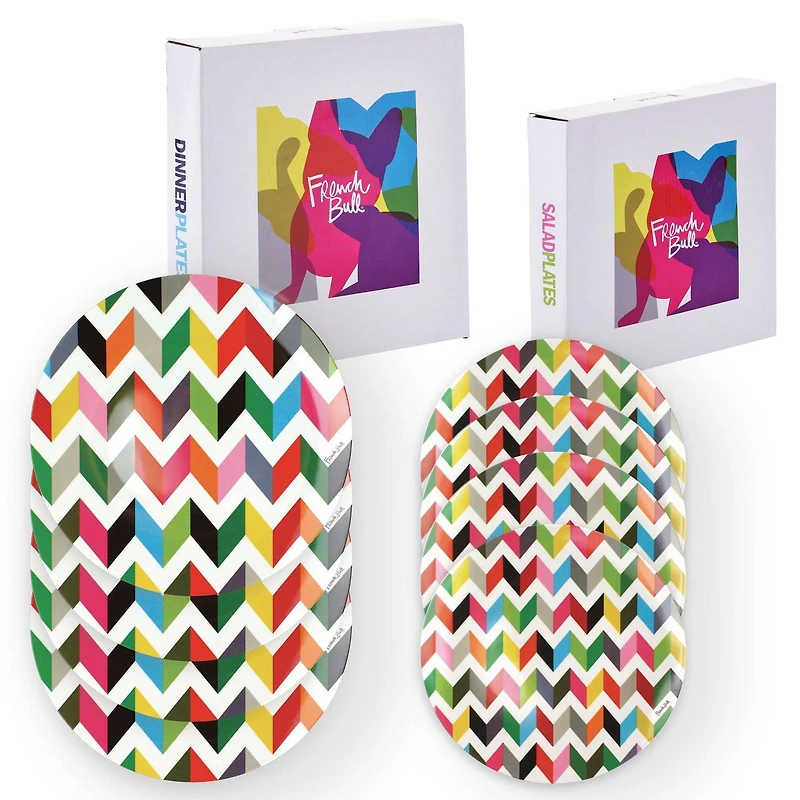 French Bull - Coffret cadeau assiette plate de 4