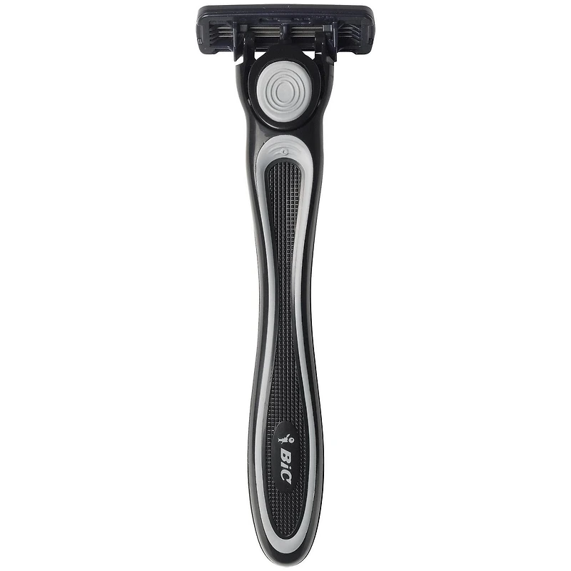 Rasoirs rechargeables BIC Flex 4 pour hommes, lames de rasoir à 4 lames durables pour un rasage lisse et confortable, 1 manche et 4 cartouches, kit de rasage 5 pièces.