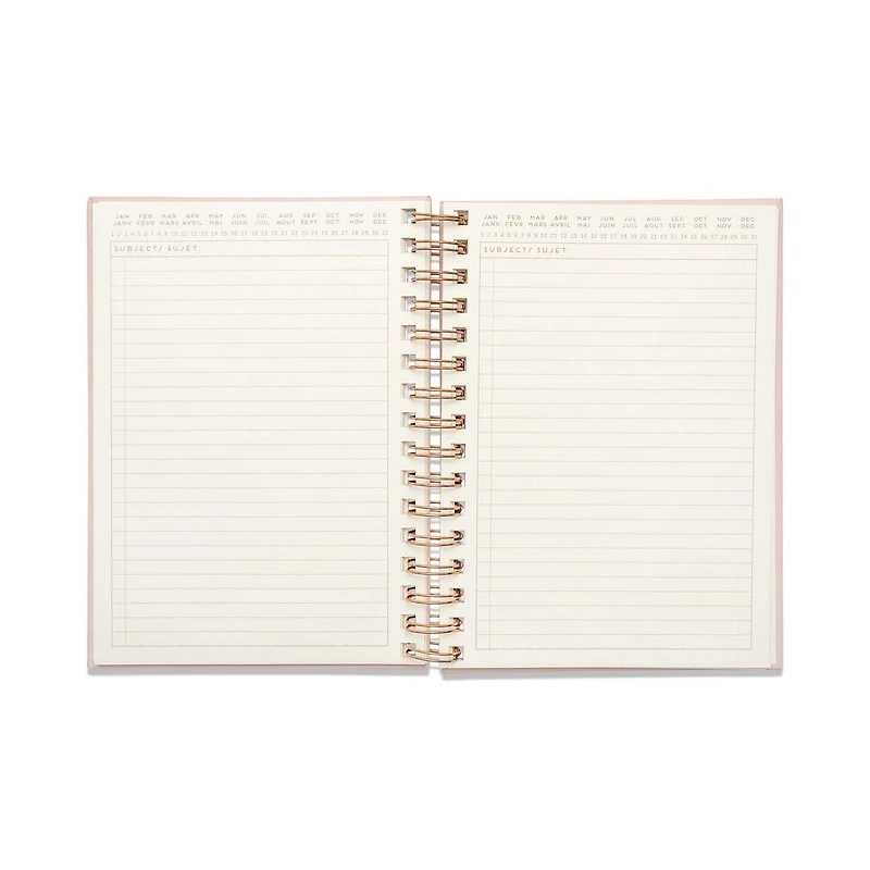 JOURNAUX THINK INK DOUBLE SPIRALE - ROSE/CARNET