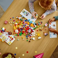 LEGO Classic Creative Party Box Bricks Set 11029, Family Games to Play Together, Includes 12 Mini-Build Toys: Teddy Bear, Clown, Unicorn, Fun for All ages 5 Plus