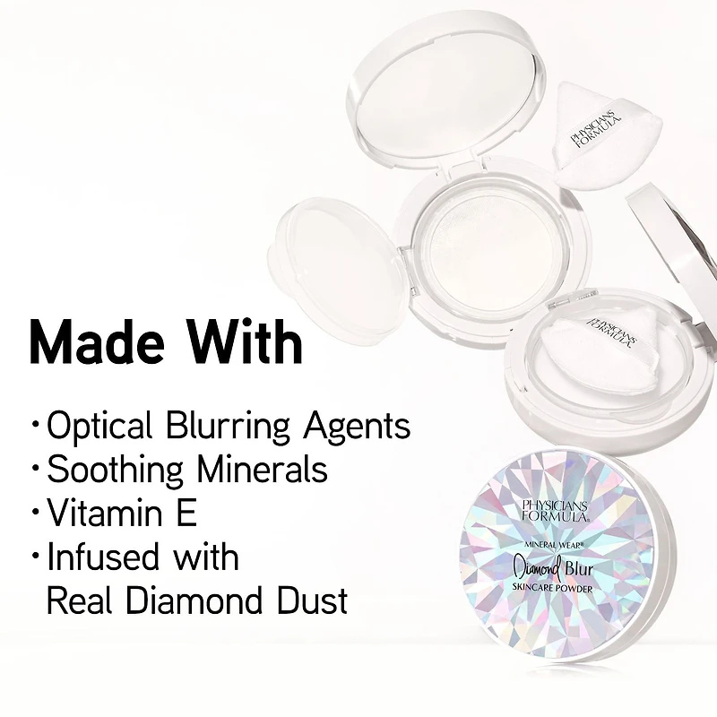 Mineral Wear Diamond Blur Skincare Powder - Translucent, Loose setting powder