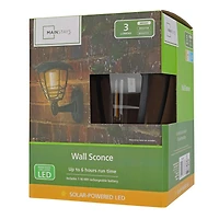 APPLIQUE MURALE SOLAIRE NOIRE AVEC AMPOULE À FILAMENT UNIQUE