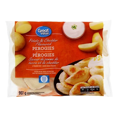 Pérogies saveur de pomme de terre et de cheddar Great Value 907g