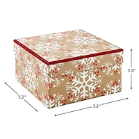 Hallmark Snowflake 7.2" Small Square Christmas Gift Box