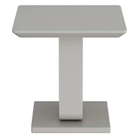 Contemporary MDF & Glass Accent Table - Warm Grey