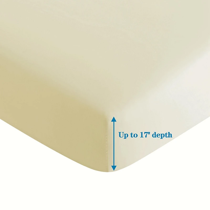 Literie Marina Decoration, 600 fils/cm², ultra douce, à poches profondes, en coton percale à fibres longues, toutes saisons