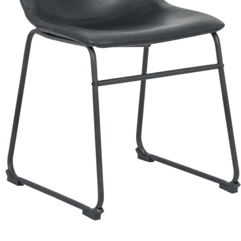 Modern Ani Armless Dining Chairs – Upholstered, Sleek Mid-Century Design, Sturdy Build Set of 2