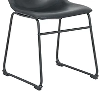 Modern Ani Armless Dining Chairs – Upholstered, Sleek Mid-Century Design, Sturdy Build Set of 2